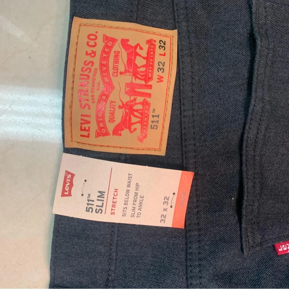 Sz Various Levi's Men's Dark blue warm denim Slim Jeans 511